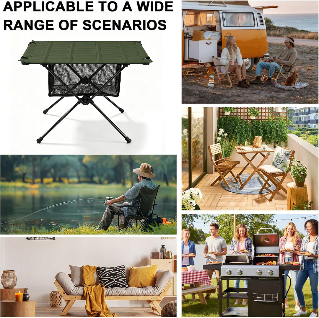 Klappbarer Campingtisch Ultraleicht und stabil, Tragbarer Outdoor Tisch mit praktischer Tragetasche,