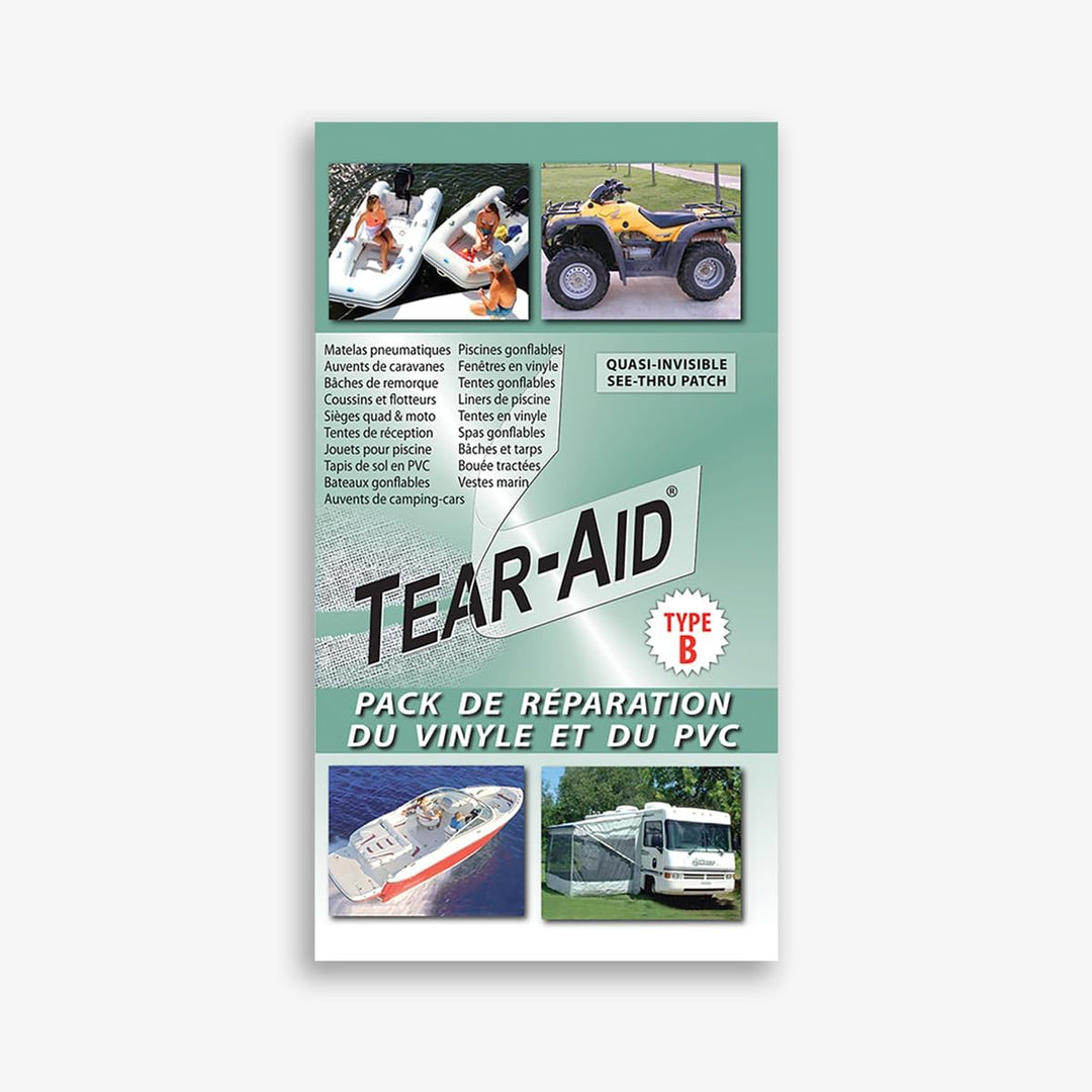 Tear-AID Reparatur-Set für Stoff Typ B für Vinyl und PVC – Sofortig, permanent, praktisch unsichtbar