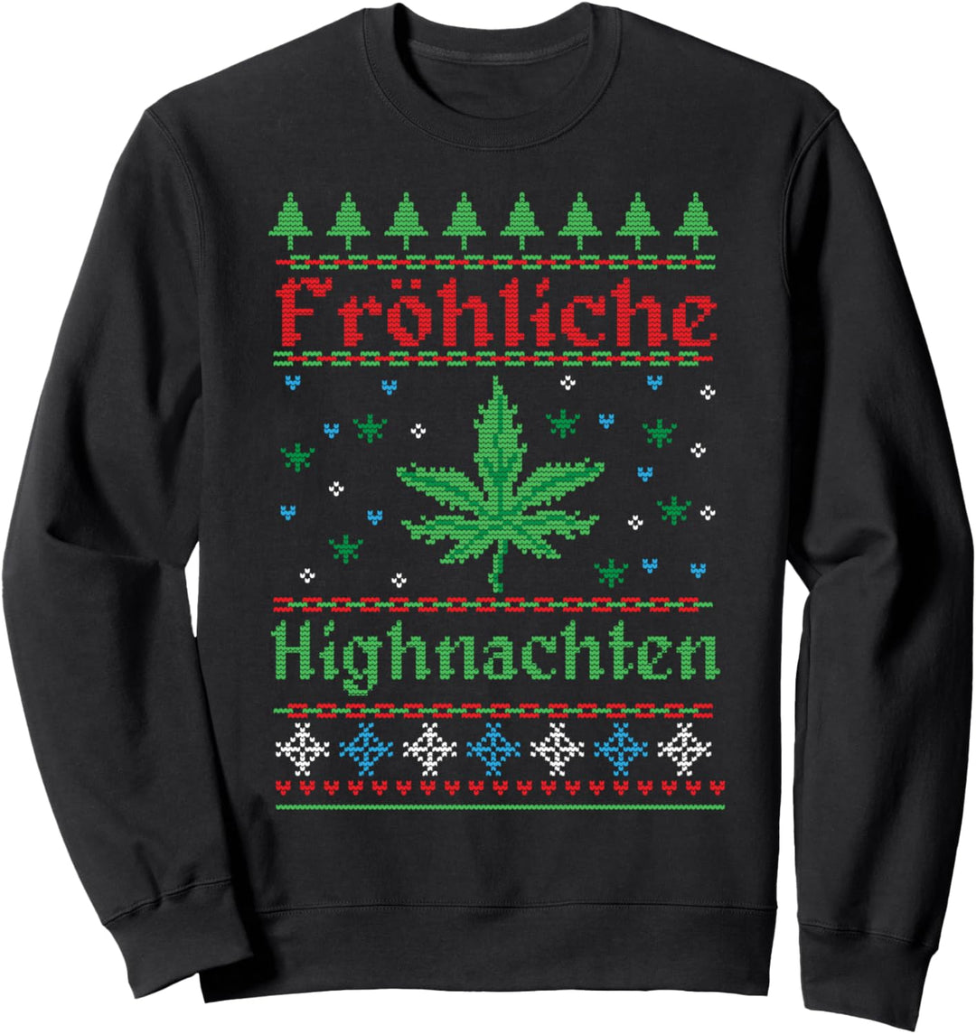 Frohe Highnachten Weihnachtsmann Weihnachten Weihnachts Sweatshirt