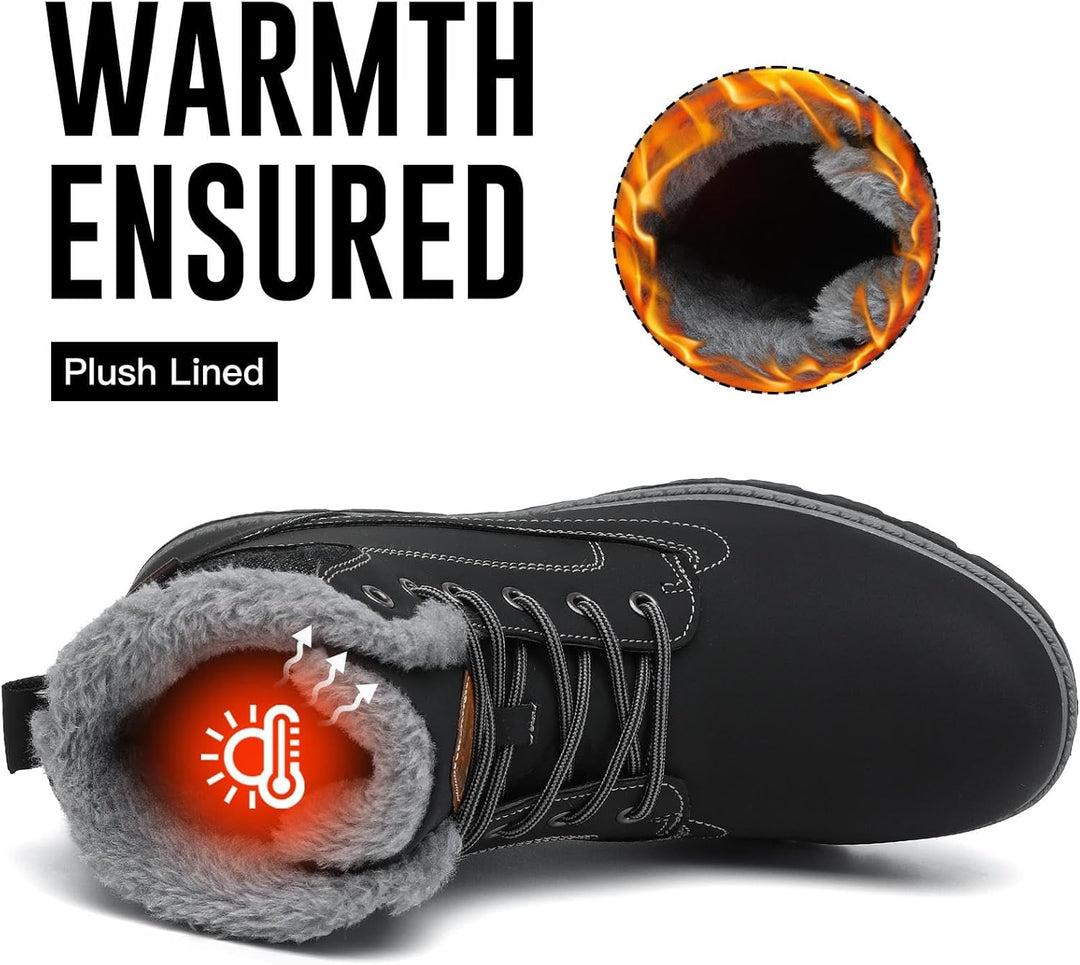 Mishansha Winterschuhe Herren Damen Gefüttert Outdoor Winterstiefel Gr.39-46 EU