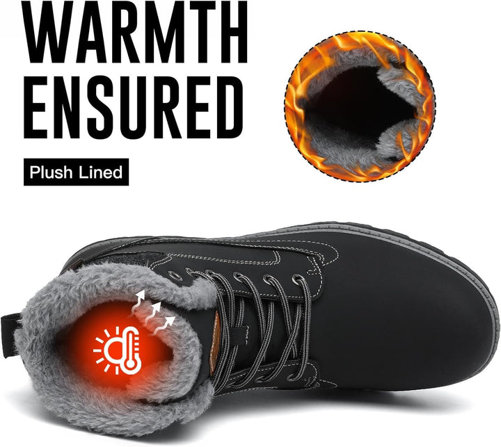 Mishansha Winterschuhe Herren Damen Gefüttert Outdoor Winterstiefel Gr.39-46 EU