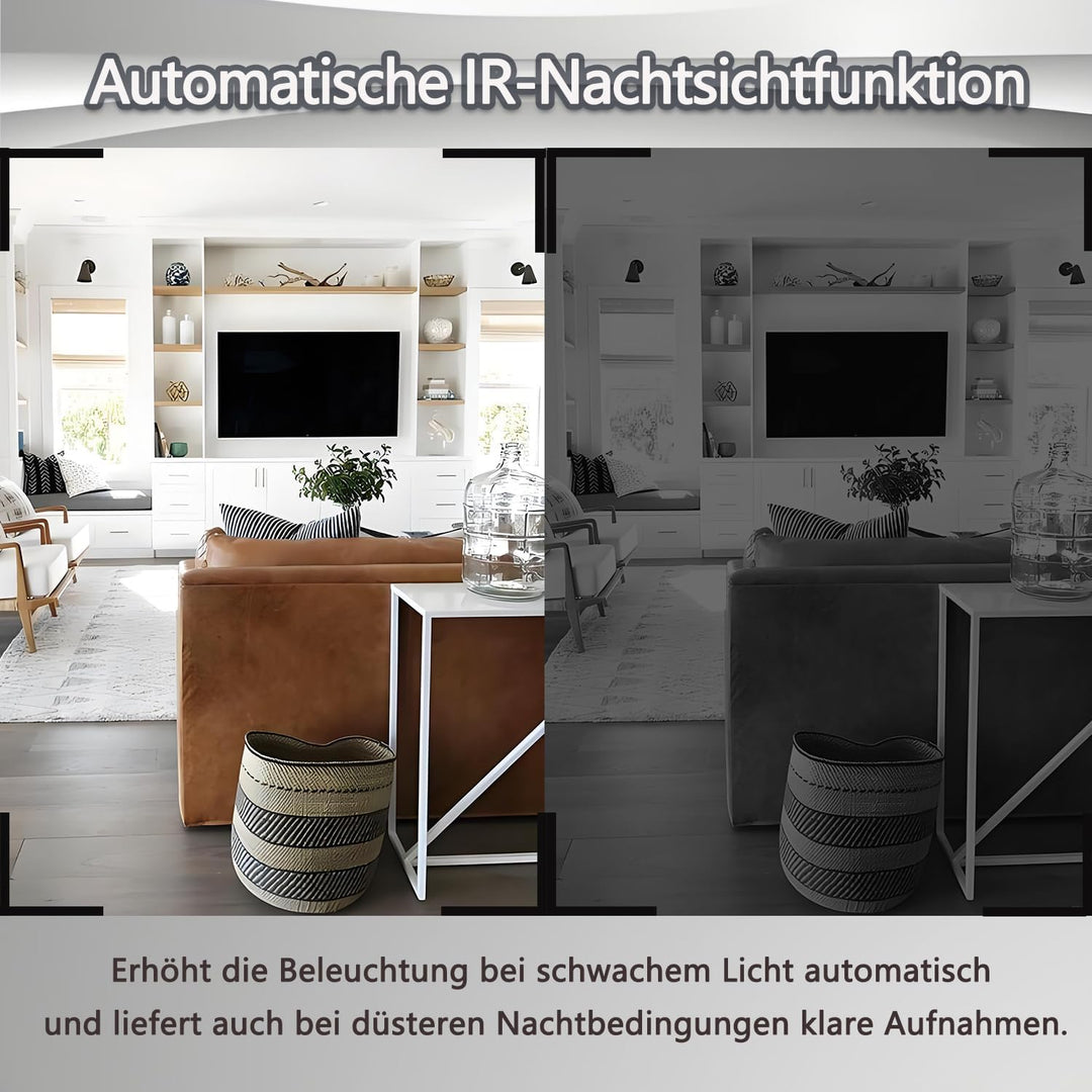 1080P HD Überwachungskamera – Ohne WLAN Direktaufzeichnung –Tragbare Kamera- 512 GB kompatibel – Inn