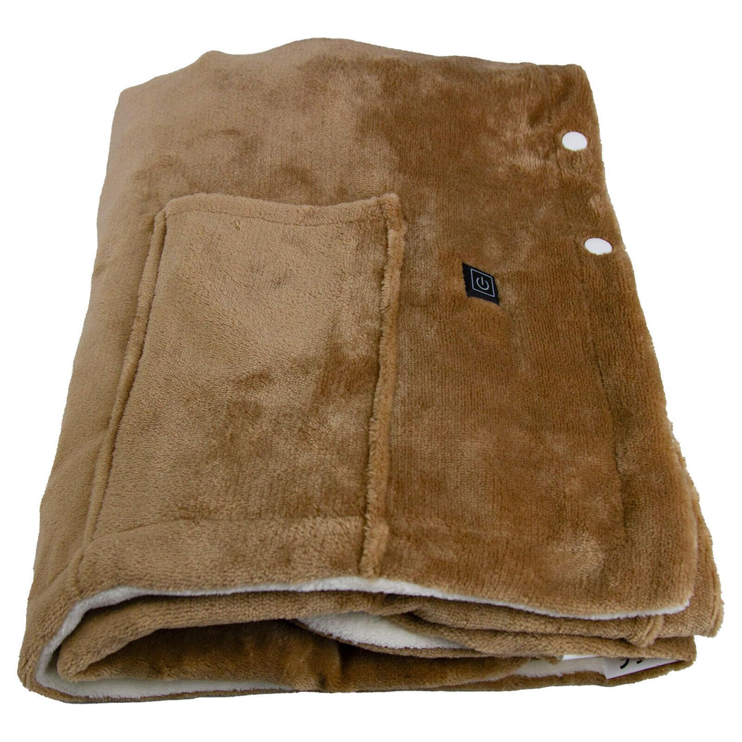 Heizdecke Flanell + GRATIS Power Bank. CE geprüft. TOP Qualität. Light Coffee, Light Coffee