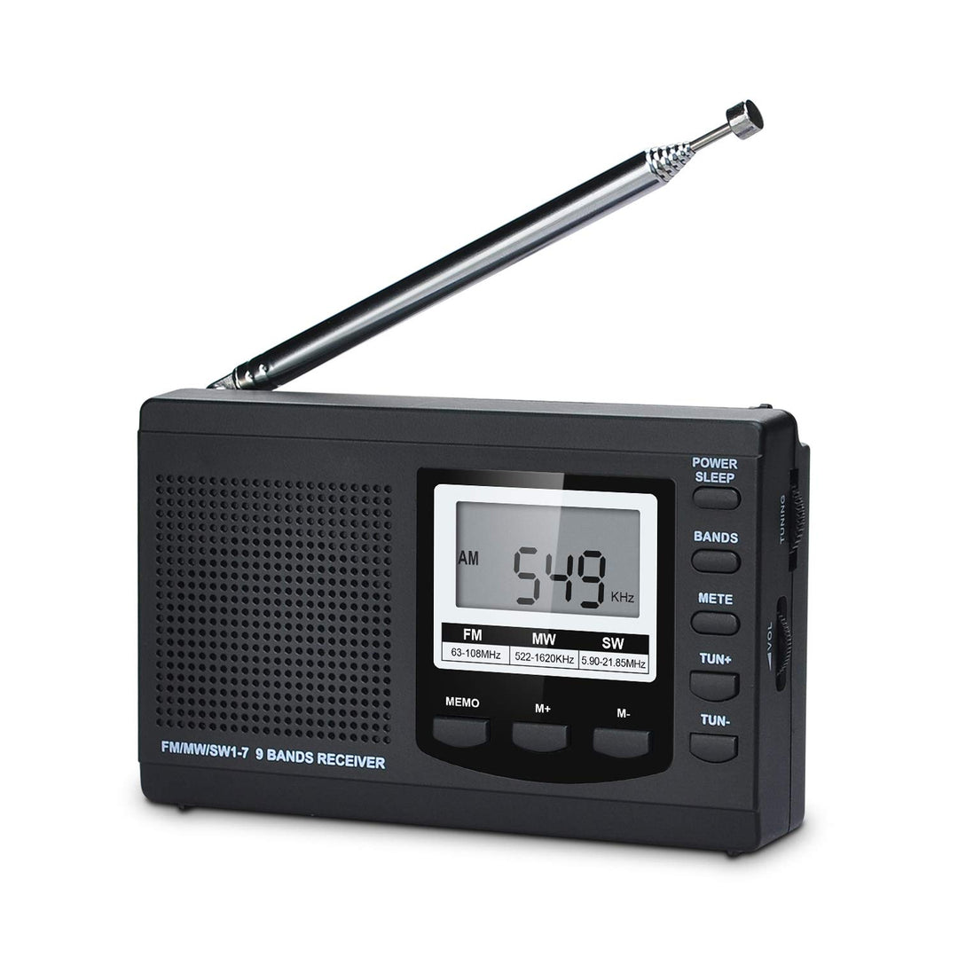Songway Vollband AM/FM/SW DSP Radio Stereo Lautsprecher LCD Display Wecker Sleep Timer Pocket Radio