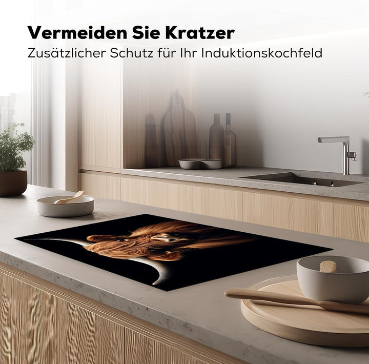 Herdabdeckplatte 80x52 cm Einteilig Induktionsmatte Küche Abdeckung Ceranfeld Herd Abdeckplatte Deko