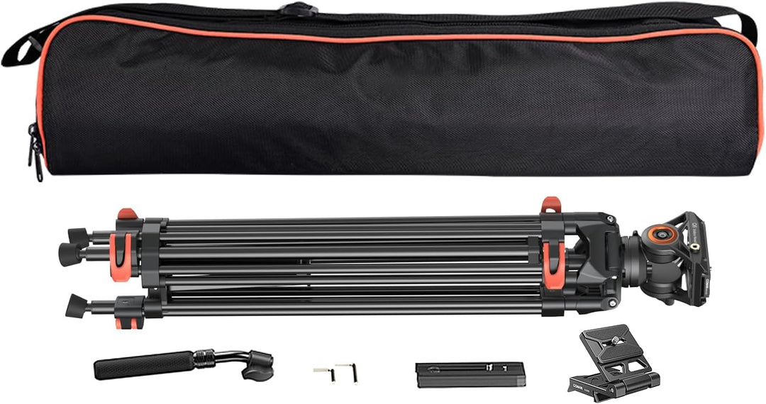COMAN 186CM Stativ Kamera - Aluminium Mit Camera Tripod 360° Flexibles Schwenken & +90°/-70° Neigen,