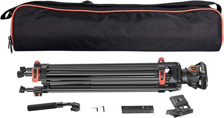 COMAN 186CM Stativ Kamera - Aluminium Mit Camera Tripod 360° Flexibles Schwenken & +90°/-70° Neigen,