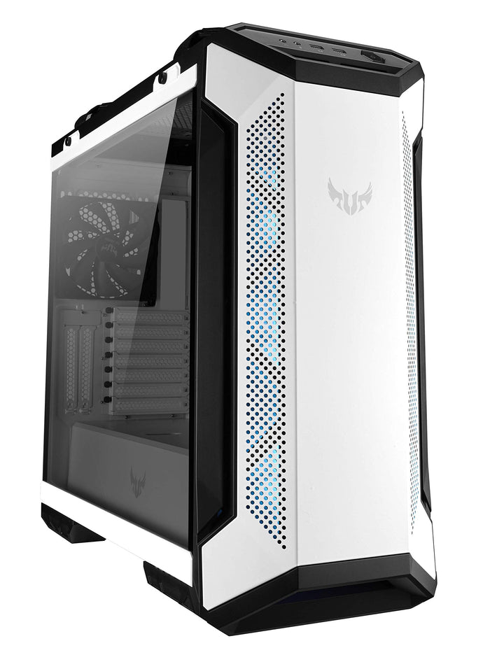 ASUS TUF Gaming GT501 White Edition Mid-Tower Computergehäuse für bis zu EATX Motherboards mit 2 x U