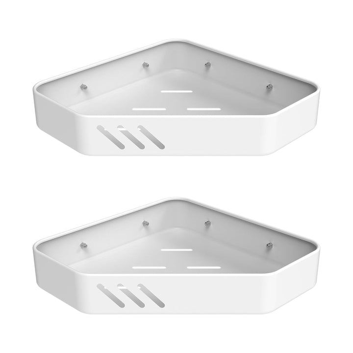 Ibergrif M34034W Duschablage ohne Bohren Ecke, 2 Stück Rostfreie Badezimmer Organizer, Badregal Edel