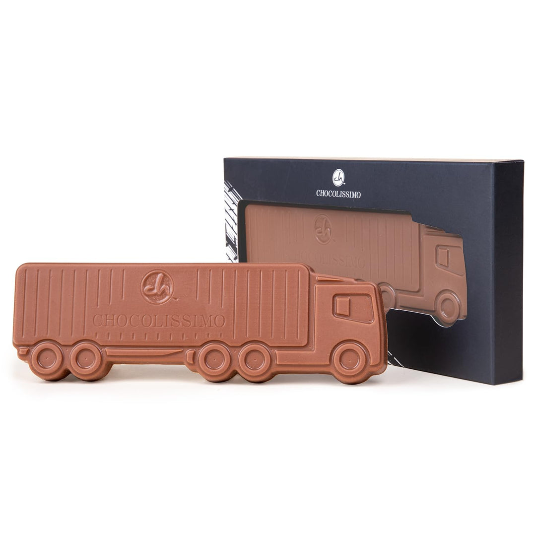 LKW aus Vollmilchschokolade - Schokoladentafel in Form eines LKWs | Geschenk | Mann | Männer | Vater