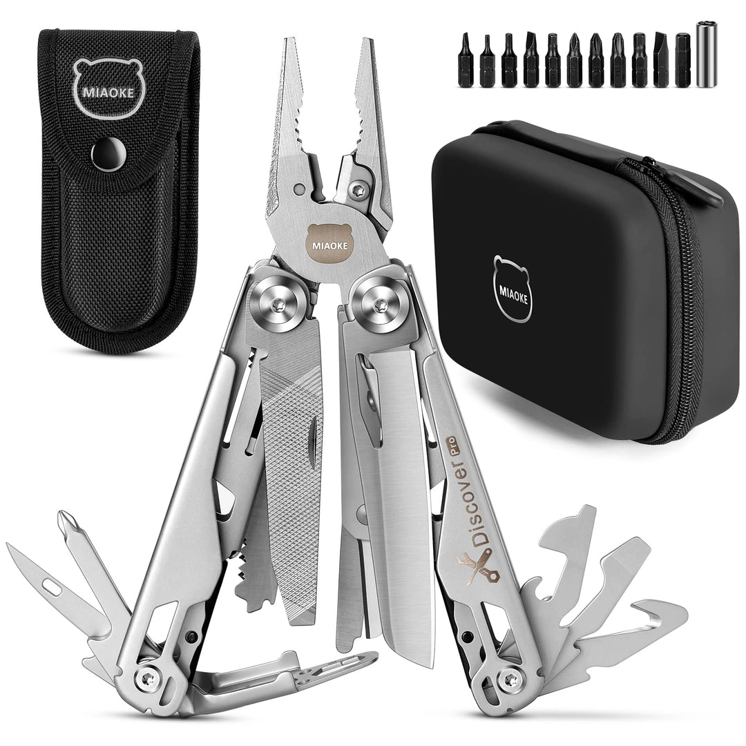 MIAOKE Multitool 23 in 1 with Premium Gift Box, Screwdrivers Saw Screwdrivers Bottle Opener Pliers C