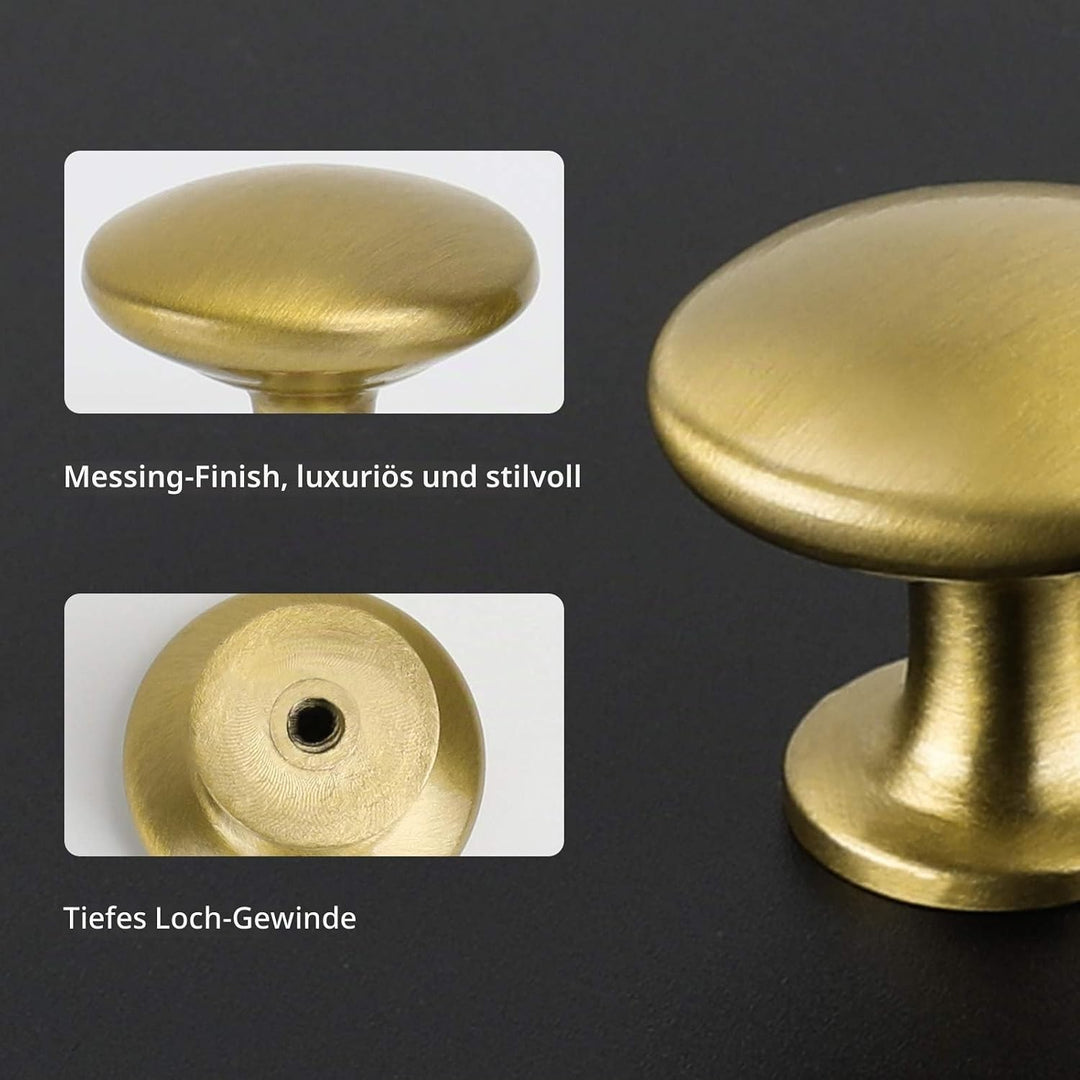 LONTAN 20 Stück Möbelknöpfe Gold Küchenknöpfe Schrankknöpfe Türknopf Gold Schrankknöpfe Vintage Schu