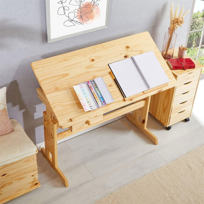 IDIMEX Kinderschreibtisch Flexi mit Kippfunktion und Höhenverstellung, praktischer Schreibtisch aus