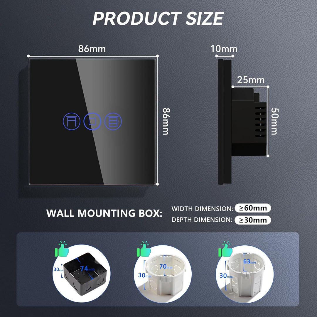 BSEED WiFi Smart Rolladenschalter, Fernbedienung und Timer-Funktion mit Smart Life/Tuya APP, arbeite