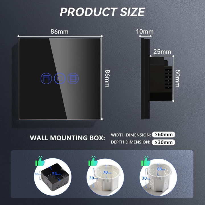 BSEED WiFi Smart Rolladenschalter, Fernbedienung und Timer-Funktion mit Smart Life/Tuya APP, arbeite