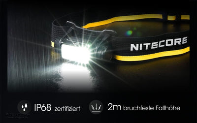 Nitecore Stirnlampe NU43, leicht, USB-C-aufladbare LED Kopflampe, 1400 Lumen, 130 m Leuchtweite, Rot