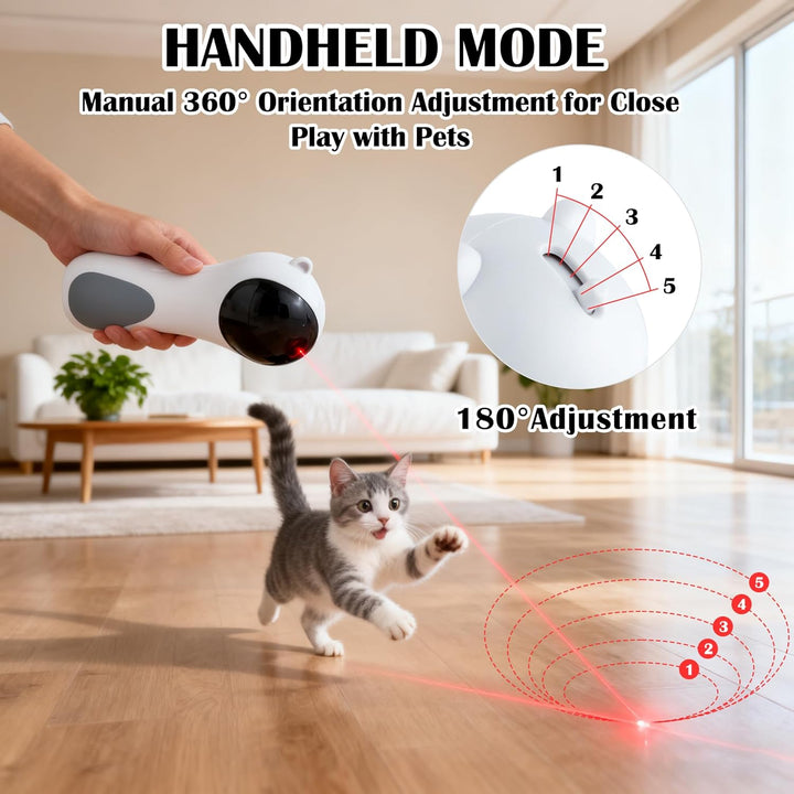 Interaktives Katzenspielzeug Automatisch - Laser Katzenspielzeug für Wohnungskatze Hund Kätzchen mit