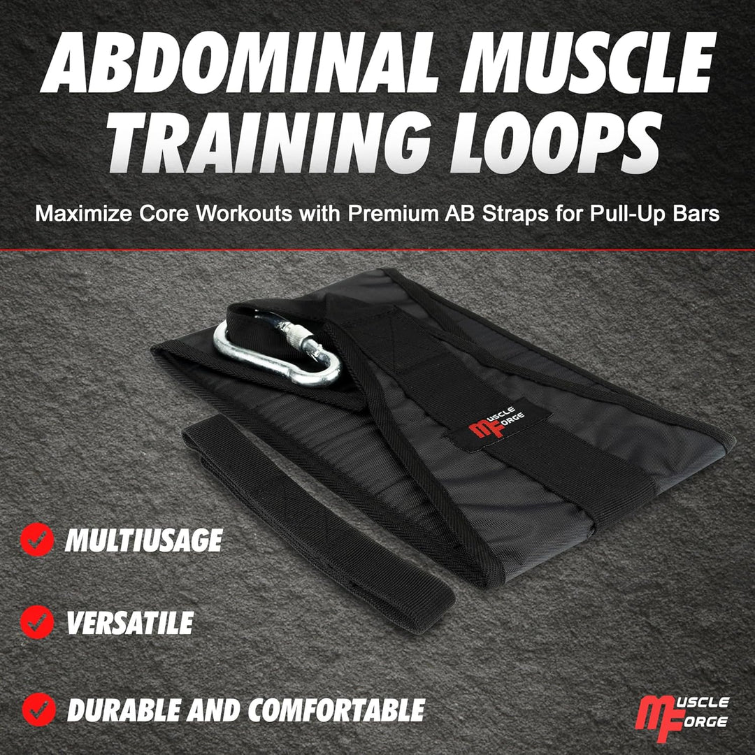 MuscleForge® Bauchmuskelschlaufen für ABS-Muskeltraining, Armschlaufen für Bauchtraining, AB Straps
