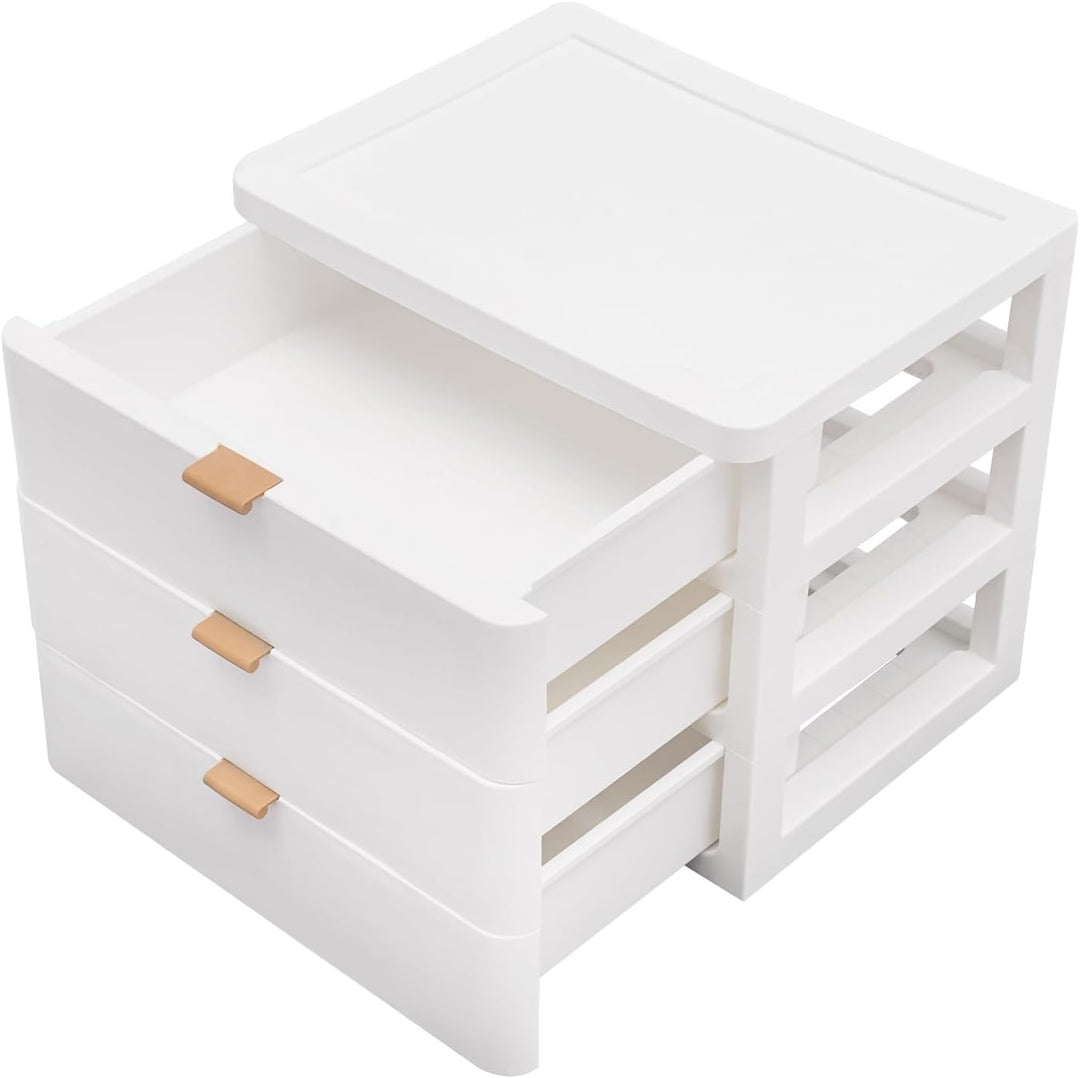 Aufbewahrungsbox mit 3 Schubladen, Schreibtisch Organizer Kosmetik Schubladenbox Desktop Schubladen