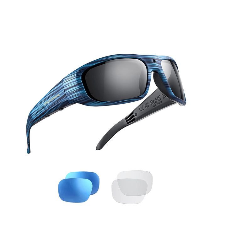 OhO Kamera-Brille, superdünn, 1080P, Smart-Brille mit UV400-Sonnenbrillen-Objektiv für Outdoor-Sport