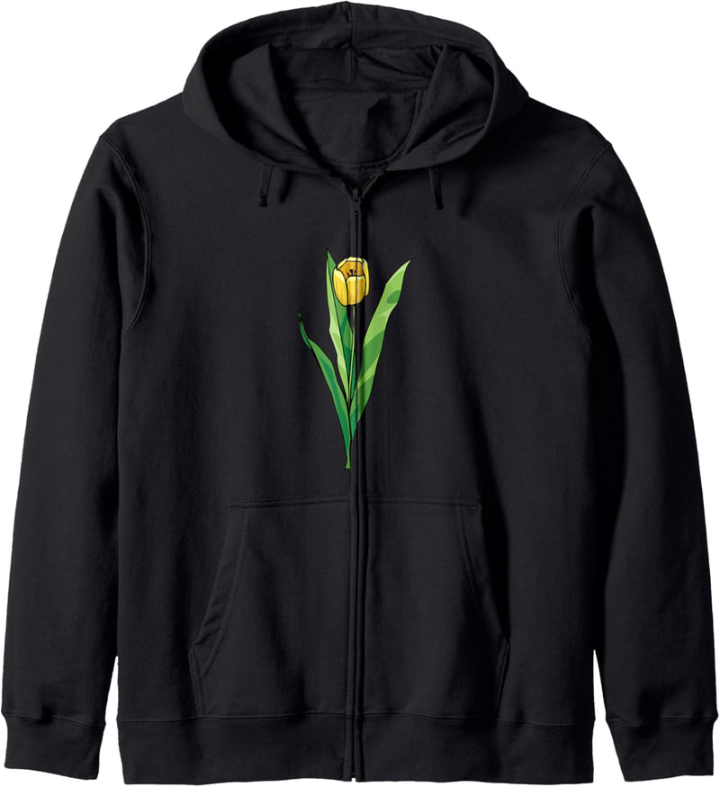 Gelbe Tulpe Kapuzenjacke