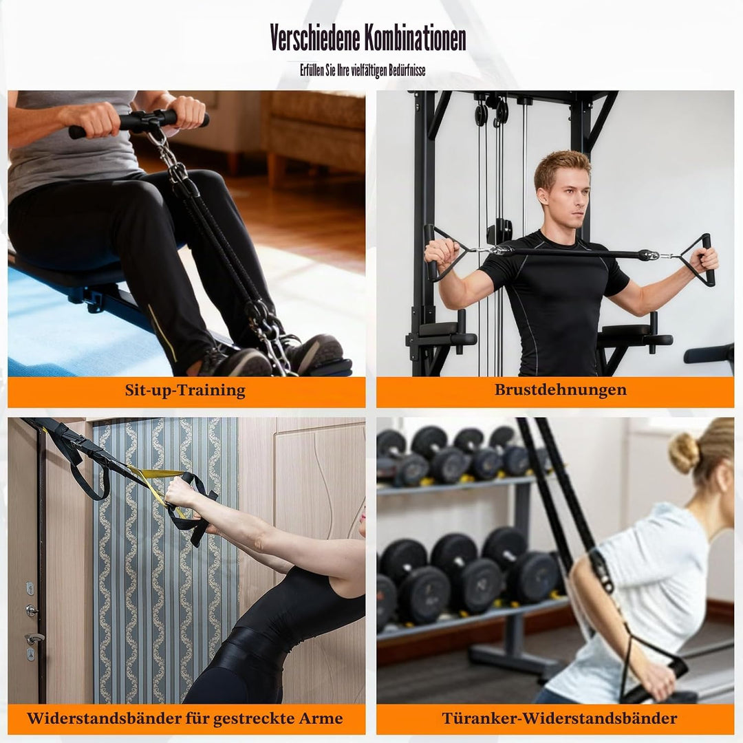 Bauchtrainer für Zuhause, Expander Fitness, Multifunktions Bauch Trainingsgerät, Widerstandsband mit