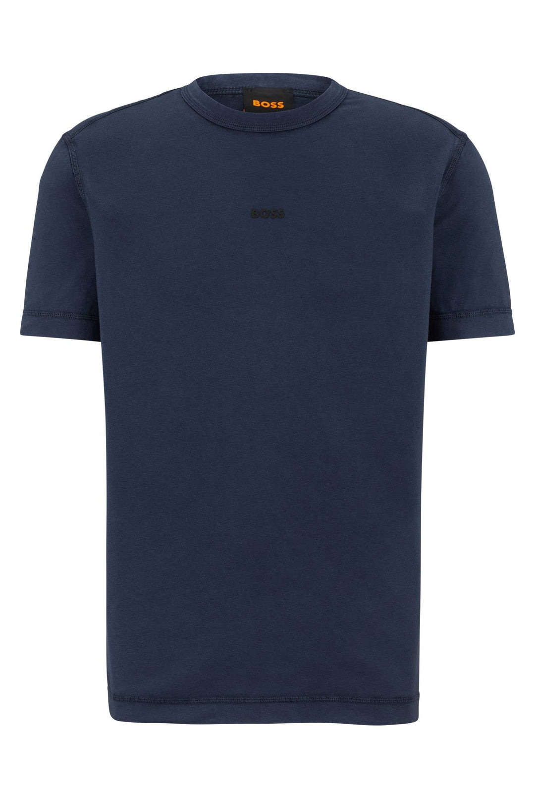 BOSS Herren Tokks Stückgefärbtes T-Shirt aus Bio-Baumwolle mit Logo-Print M Dark Blue404, M Dark Blu