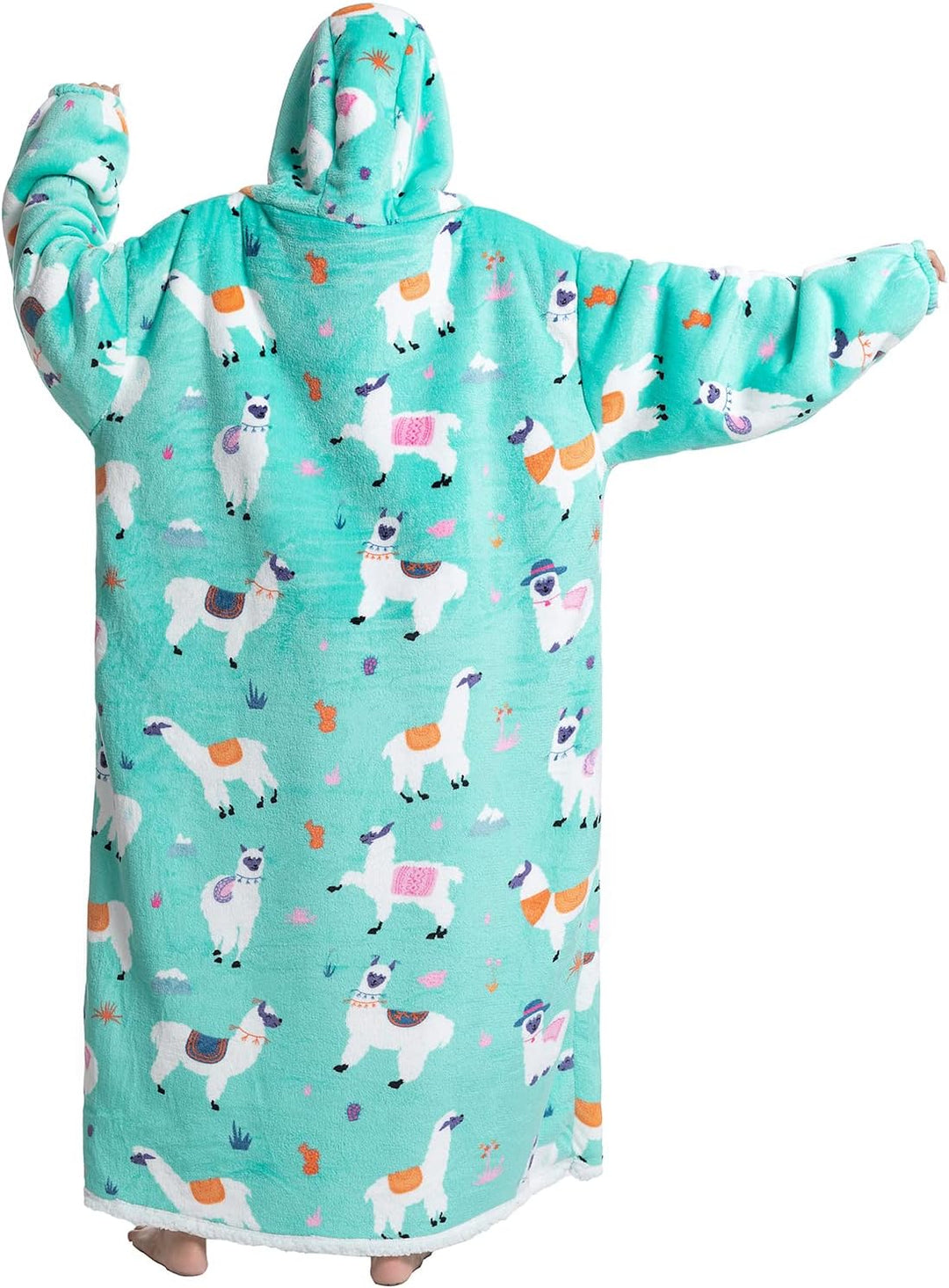 JOREAY Übergrosse Hoodie Decke mit Ärmeln für Damen Herren, Sherpa Kuschelig Deckenpullover, XXL Dec