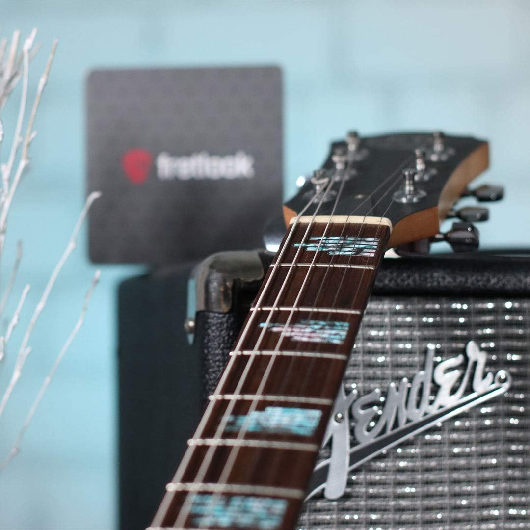 Scratches - Ice Blue Inlay Sticker für Akustik-, E-Gitarren &amp; Bass Griffbretter - Ultradünne Griffbr