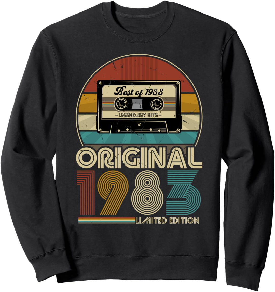 1983 Jahrgang Geburtstag Retro Vintage Herren Damen Geschenk Sweatshirt