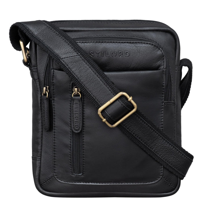 STILORD 'Jamie' Herren Ledertasche - Perfekt für Reisen & Alltag - Kleine Vintage Messenger Bag für
