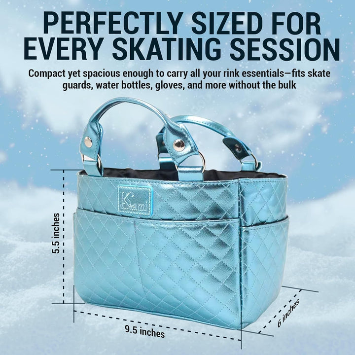 Kami-So Ice Skating Rink Tote - Great for Skate Guards Water Bottle and Other Skating Accessories Aq
