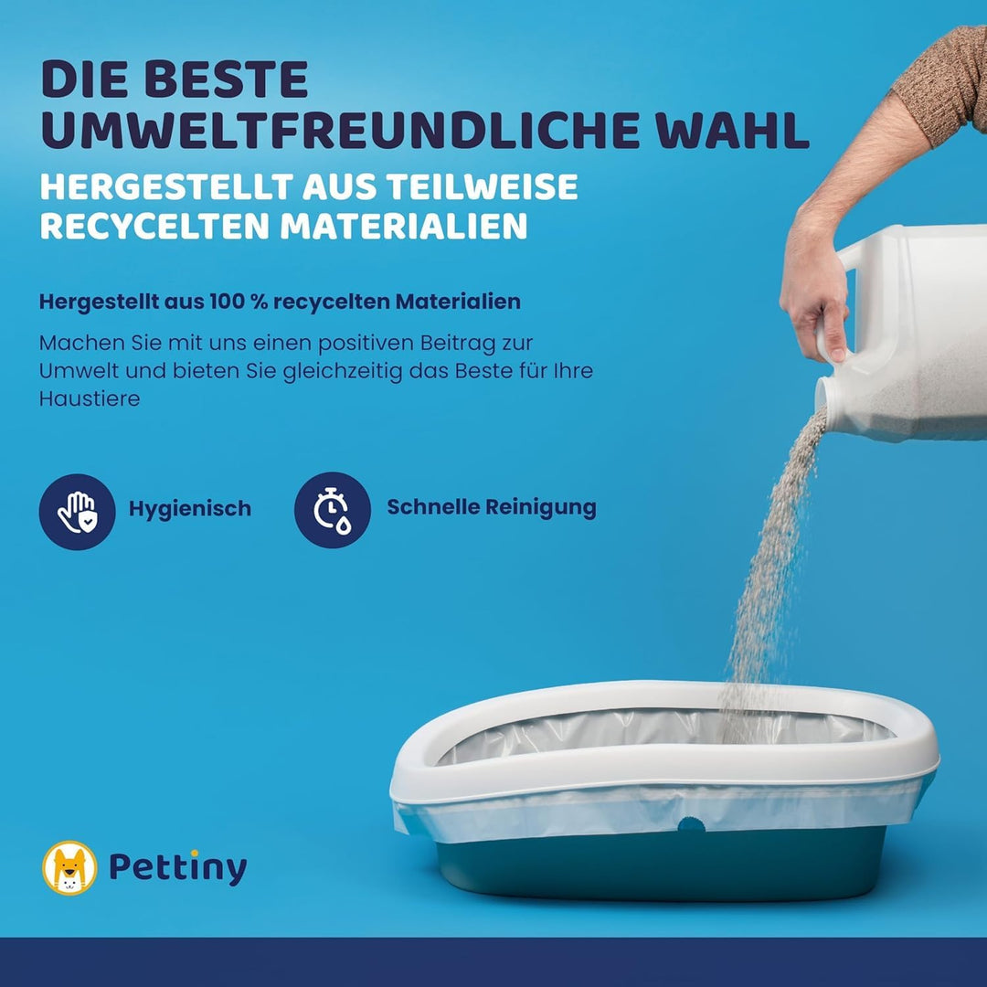 20 Katzentoilettenbeutel mit Zugbändern Kratzfeste Tüten für mittel und gross Katzenklo Original, Or