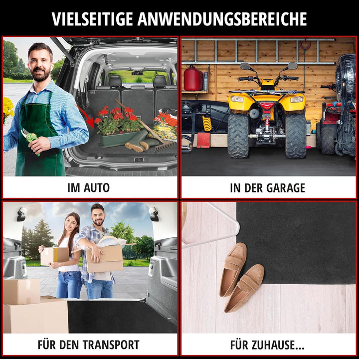 Walser Autoteppich Cutty 150x100 cm, zuschneidbarer Autoteppich, universale Schutzmatte, Automatte,