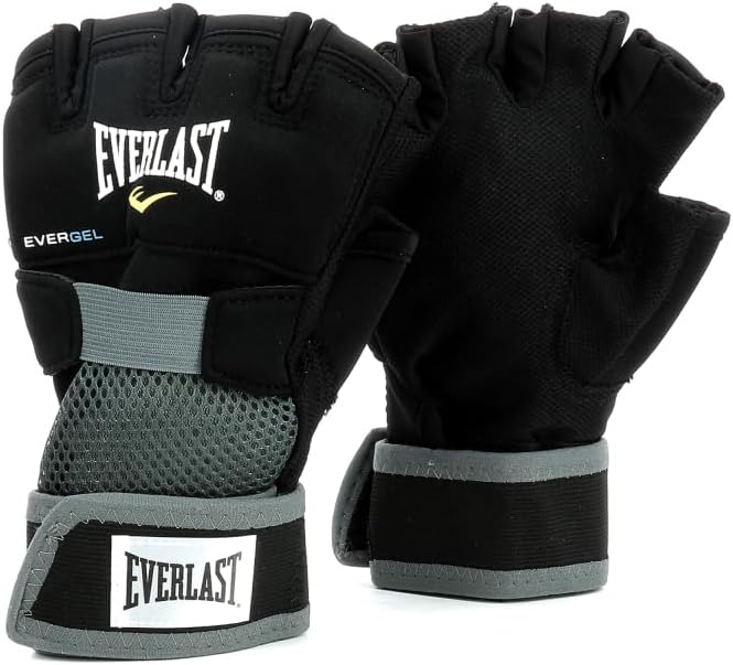 Everlast Unsiex - Erwachsene Sport Boxen Gelhandschuh Evergel Handwraps XL Schwarz, XL Schwarz