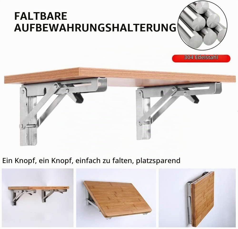 Professionelle Klappkonsole Schwerlast, Edelstahl Klappkonsolen Klappkonsole Tisch Klappregalhalteru