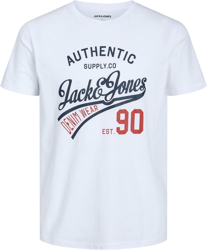 JACK & JONES Male T-Shirt 3er-Pack Logo Rundhals T-Shirt M Black/Pack:black+white+navyblazer, M Blac