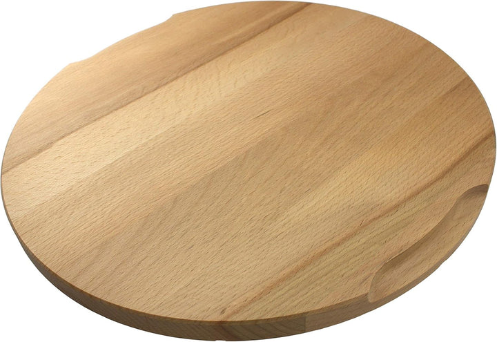 EFO Pizzateller Holz 35 cm | Pizzabrett gross aus langlebigem Buchenholz | Schneidebrett mit 8-fache