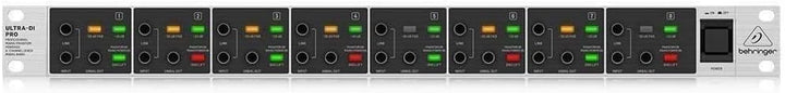 Behringer DI800 8-Kanal-DI-Box, professionell, Netz-/Phantomspeisung ULTRA-DI PRO DI800 V2 Single, U