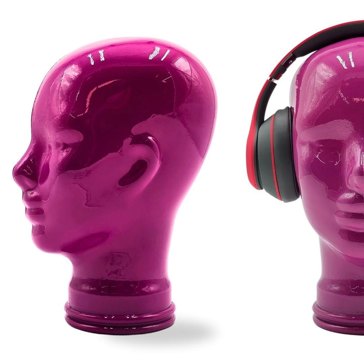 Glaskopf Ständer für Kopfhörer, Headset & VR-Brille – Dekorativer Kopf aus Glas – Design Kopfhörerha