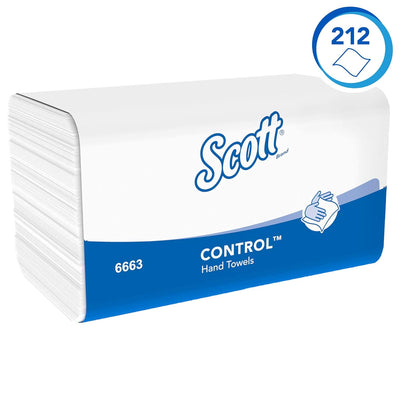 Scott Control Falthandtuch mit Interfold Faltung 6663 – Papierhandtücher mit V-Faltung – 15 Packunge