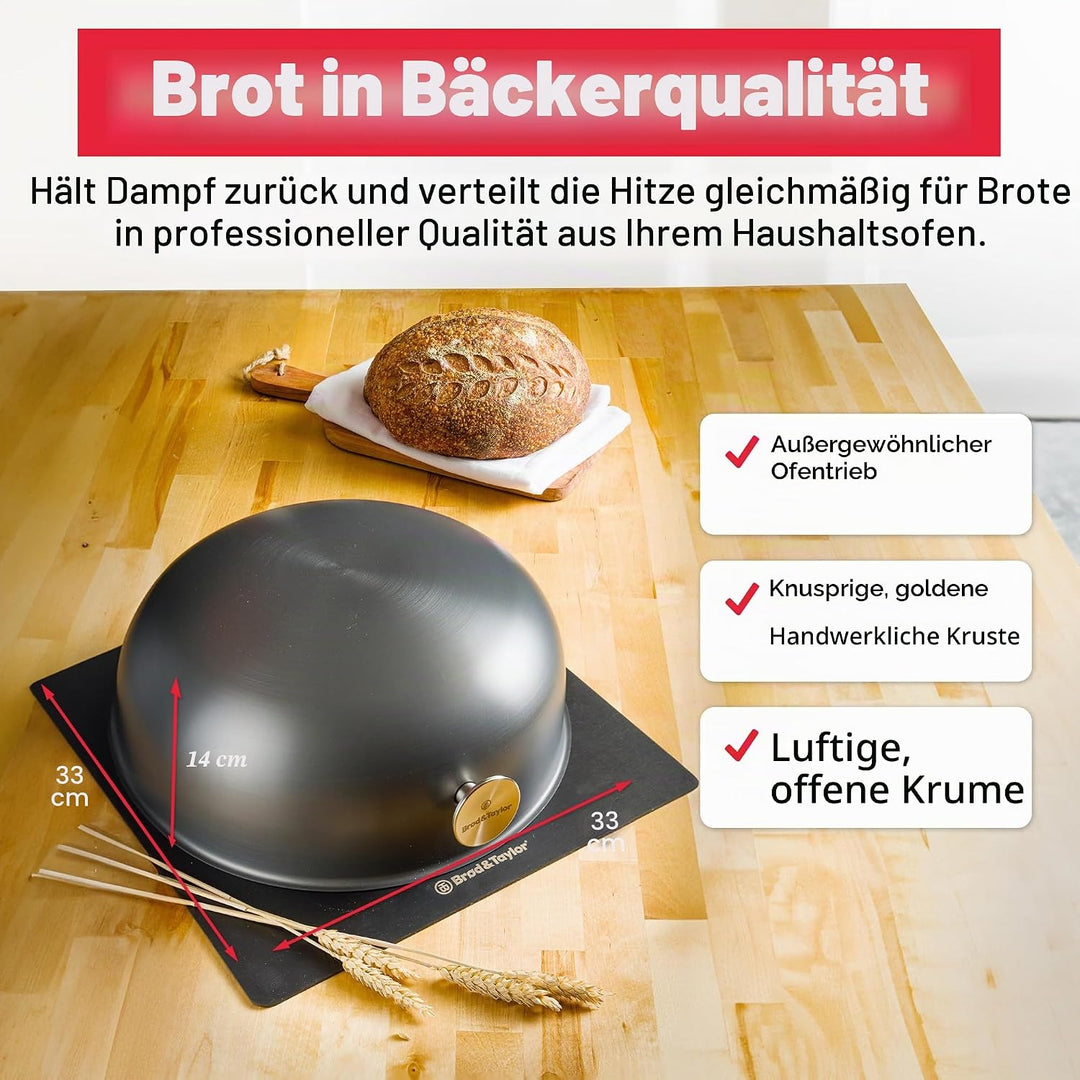 Brod & Taylor Ultraleichte Backschale für Sauerteigbrot (Boule) - kein Vorheizen nötig für knusprige