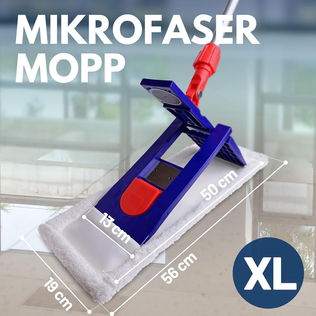 Sonty 70 Stück Mopp, Wischmop Professional, Microfaser 50cm weiss (70), 70