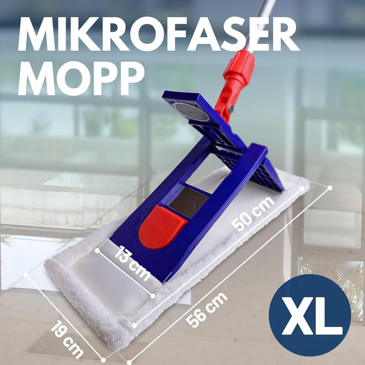 Sonty 70 Stück Mopp, Wischmop Professional, Microfaser 50cm weiss (70), 70