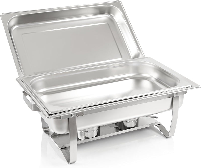 Mahlzeit Chafing Dish | Edelstahl Warmhaltebehälter | Speisenwärmer | Wärmebehälter | Rechaud für Ca