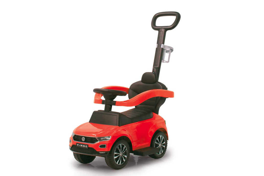 JAMARA 460461 Rutscher VW T-ROC 3in1 – Kippschutz, Kofferraum, Schub-und Haltestange mit Lenkfunktio