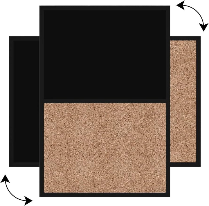ALLboards Kombitafel 2 in 1 Schwarze Magnetische Kreidetafel & Kork-Pinnwand schwarz magnetisch 90×6