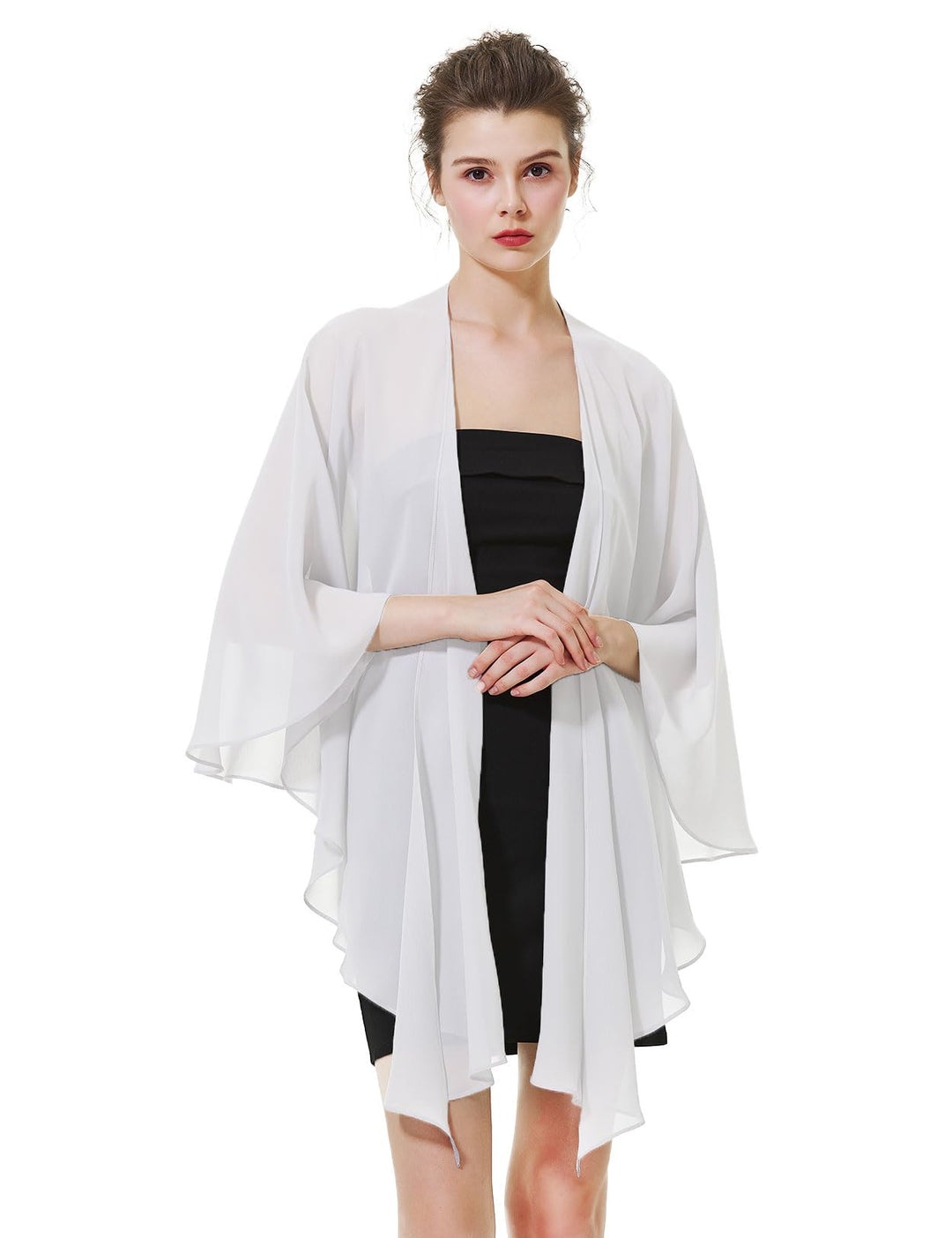 BEAUTELICATE Damen Chiffon Schal Stola Elegante Bolero Leichter Sommerjacke Braut Schal für Brautkle