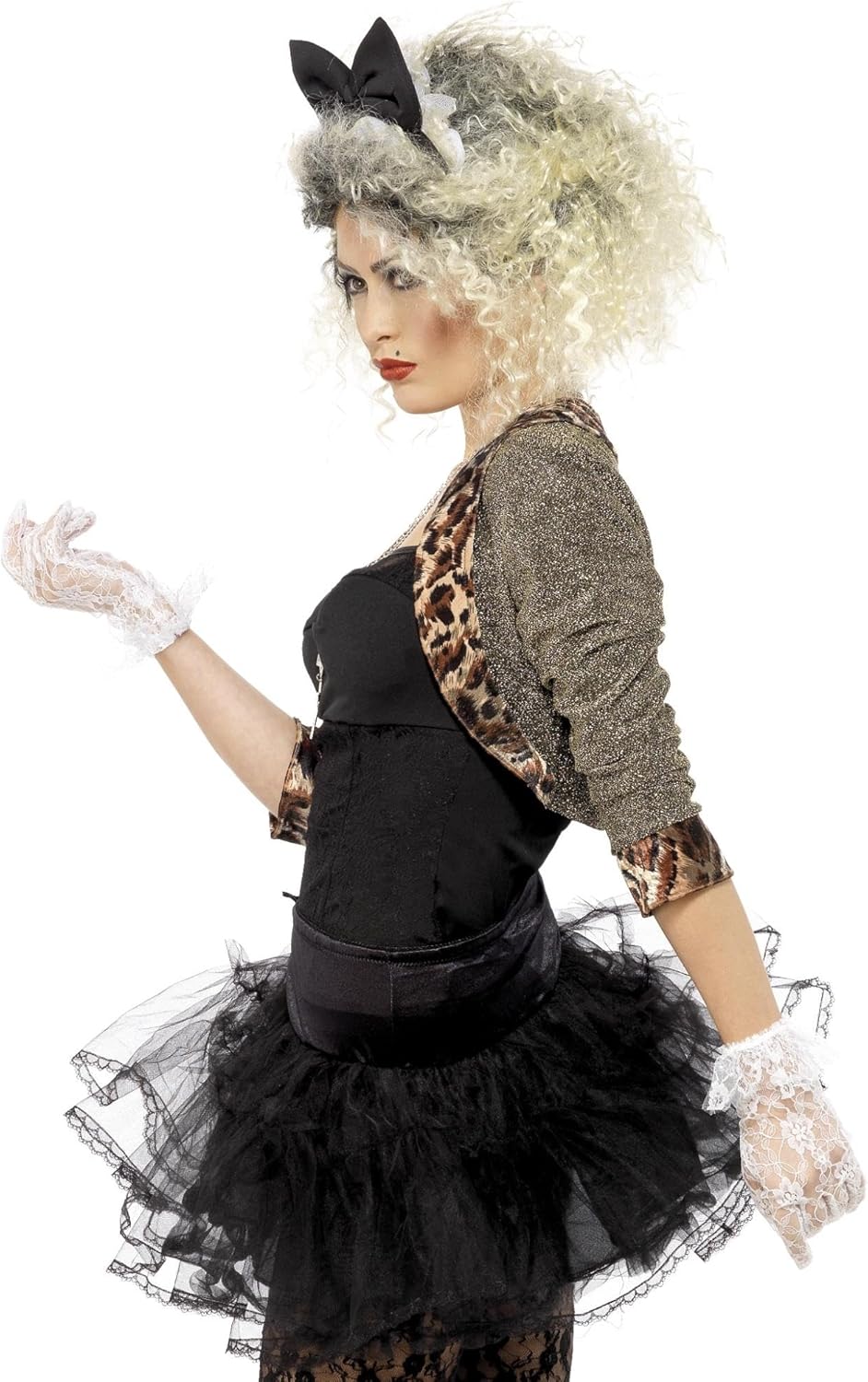 Smiffys Women 80s Wild Child Costume, Black,, M