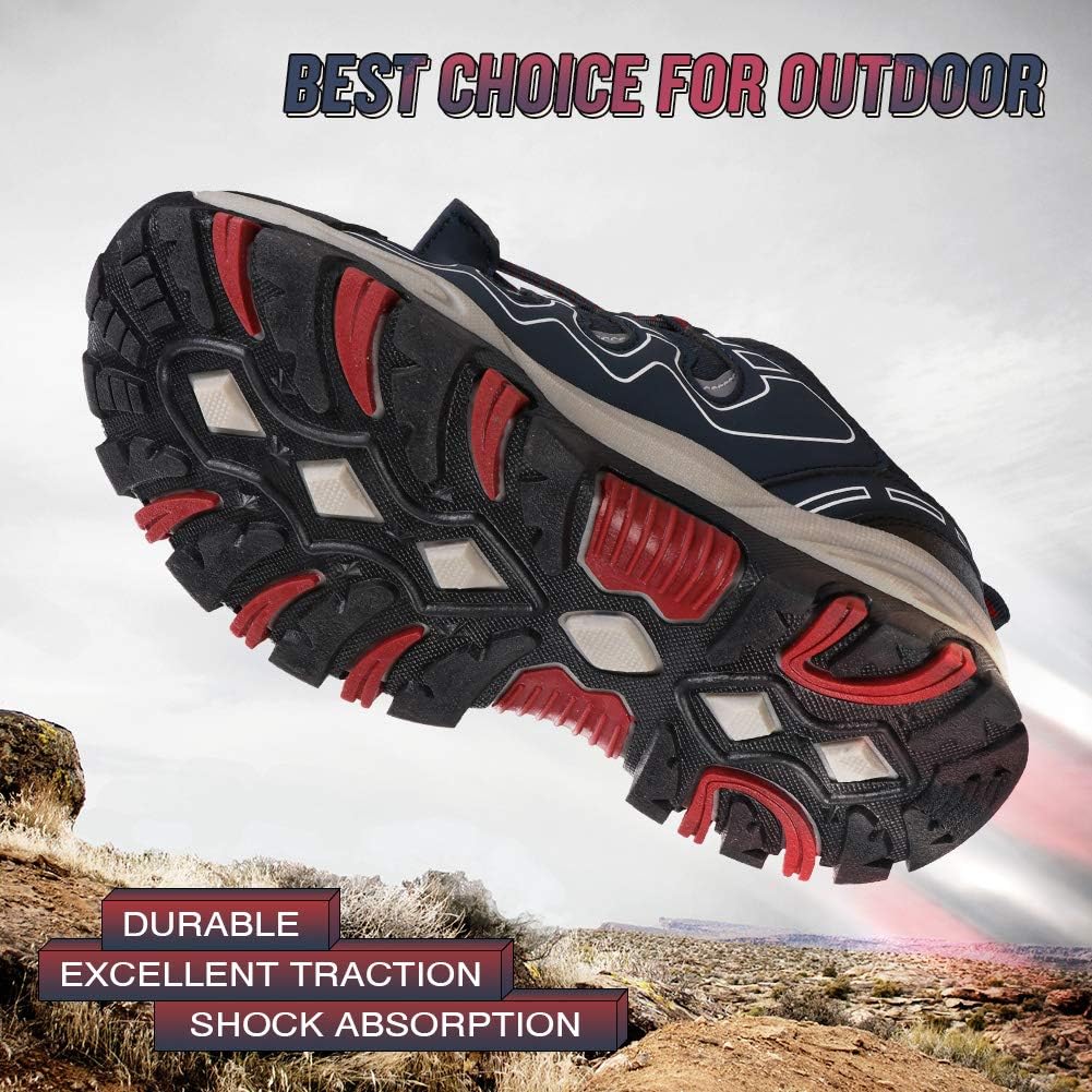 UOVO Turnschuhe Jungen Wasserdicht Wanderschuhe Sneakers Kinder Trekking Schuhe Outdoor Sportschuhe